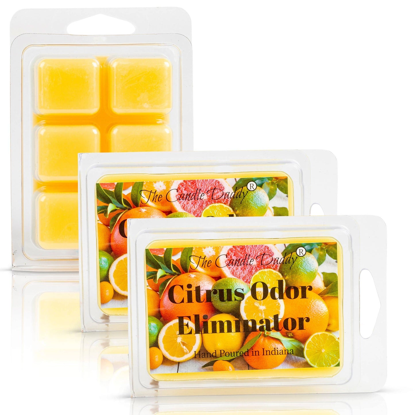 Citrus Odor Eliminator Scented Wax Melts - 2 oz - 6 Cubes: 1 Pack of Wax Melts