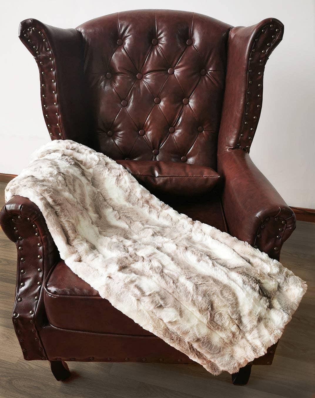 Marble/Tan/Cream 40 X 40 Minky Faux Fur Blanket