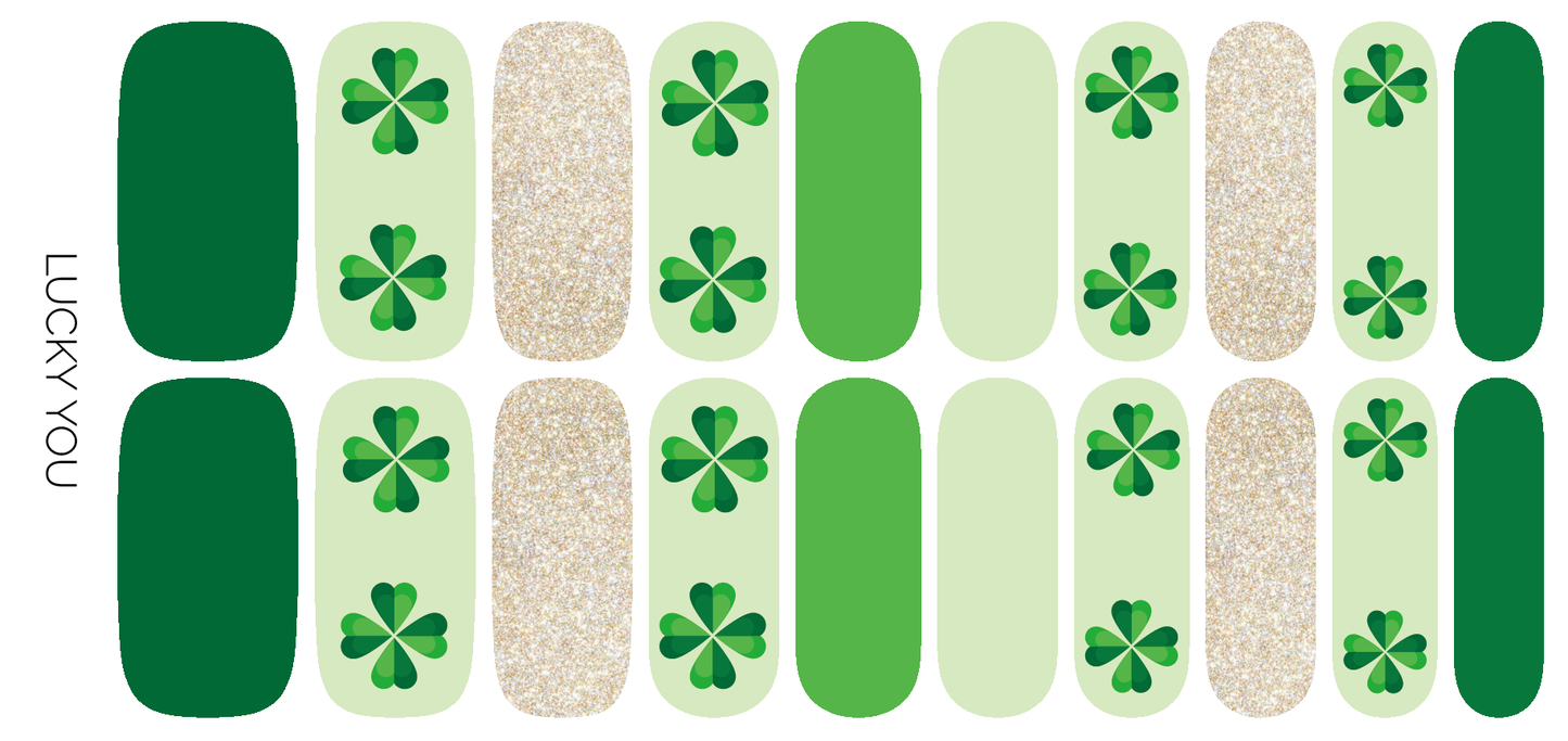 Lucky You | St. Patrick's Day Shamrock Nail Polish Wraps
