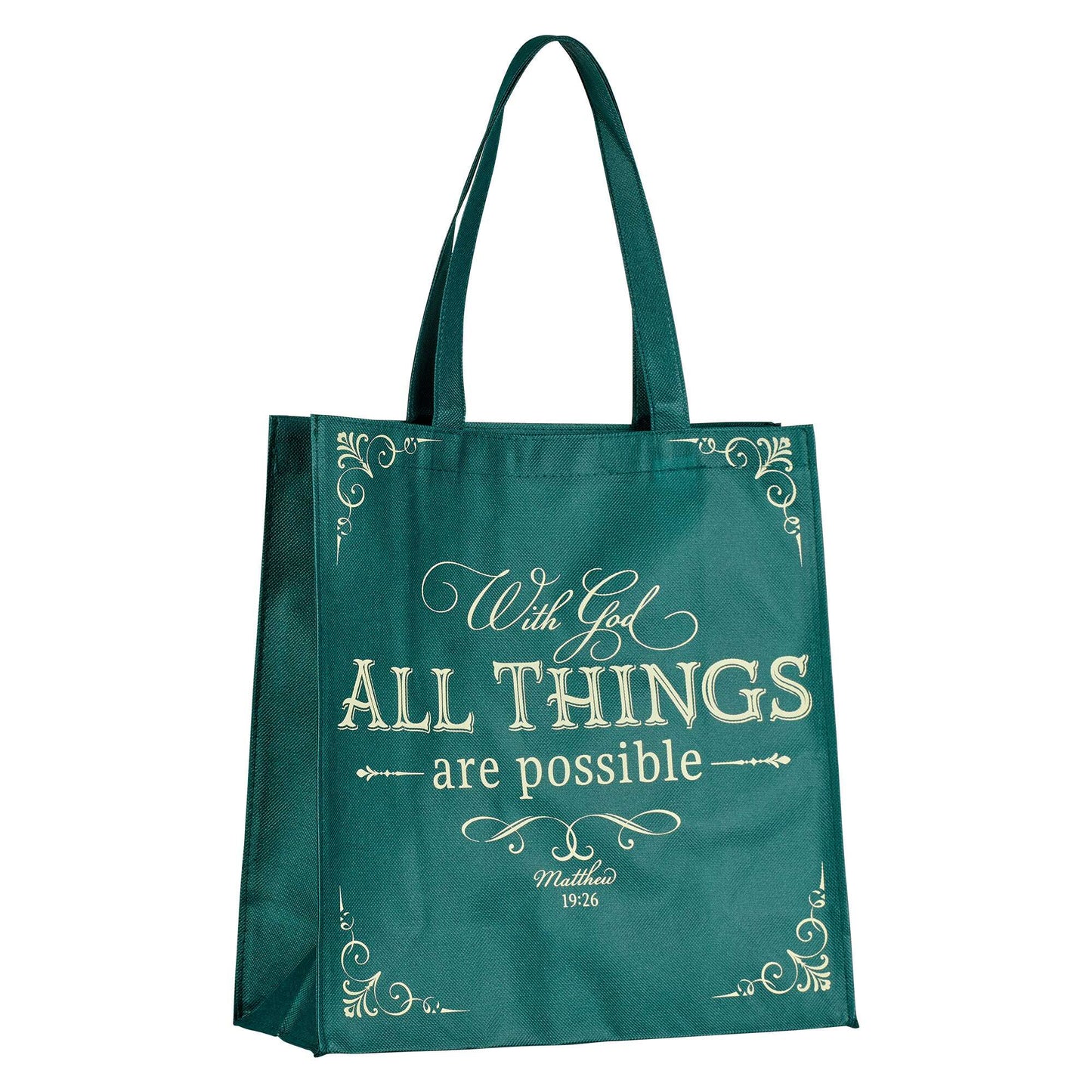 Tote Green With God All Things Matt. 19:26