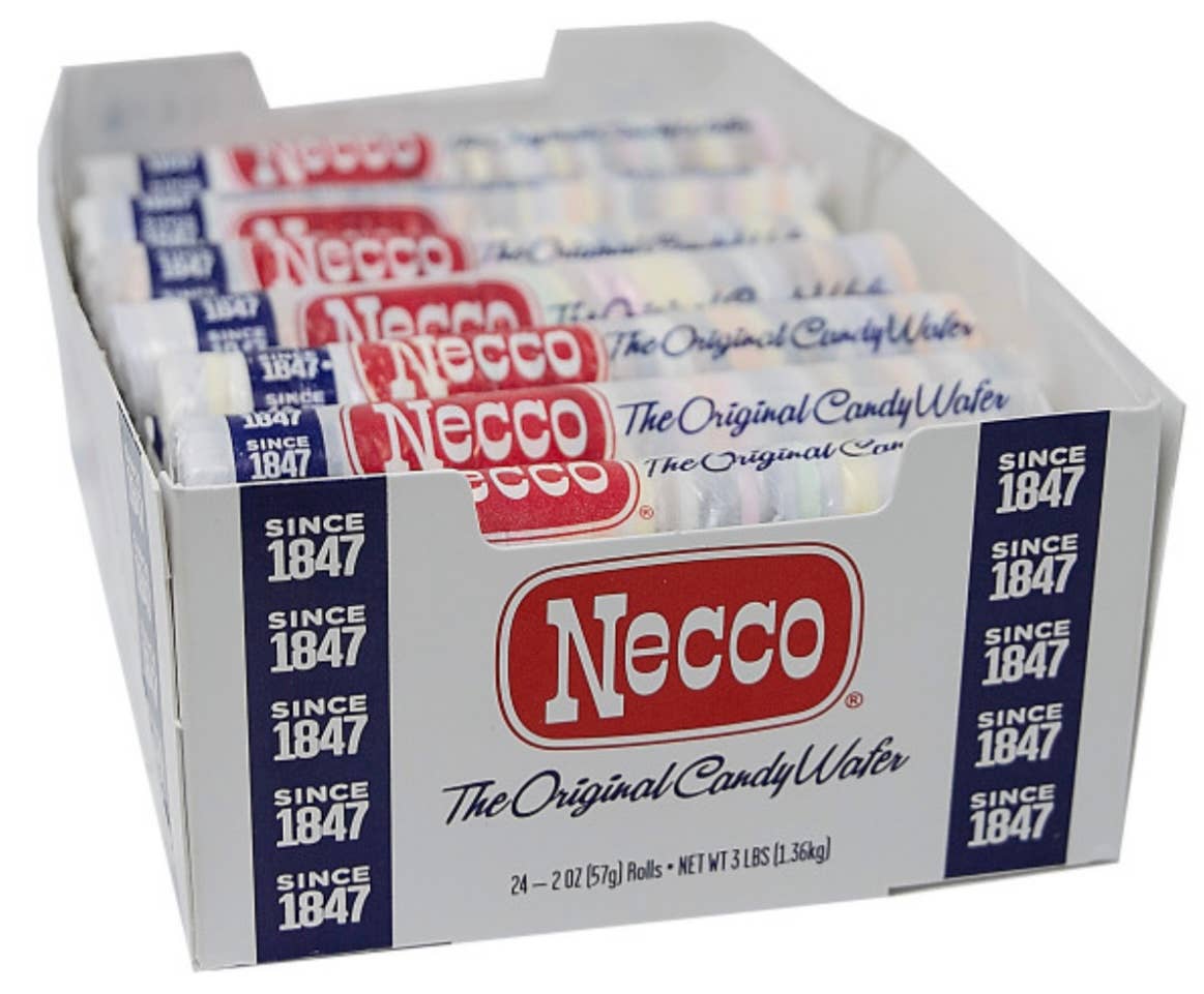 Nostalgic 1847 Original NECCO Candy Wafers 24ct Display Box