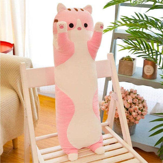 Long Animal Plush Toy Styles (3FT Long!) | Pink Tabby Cat