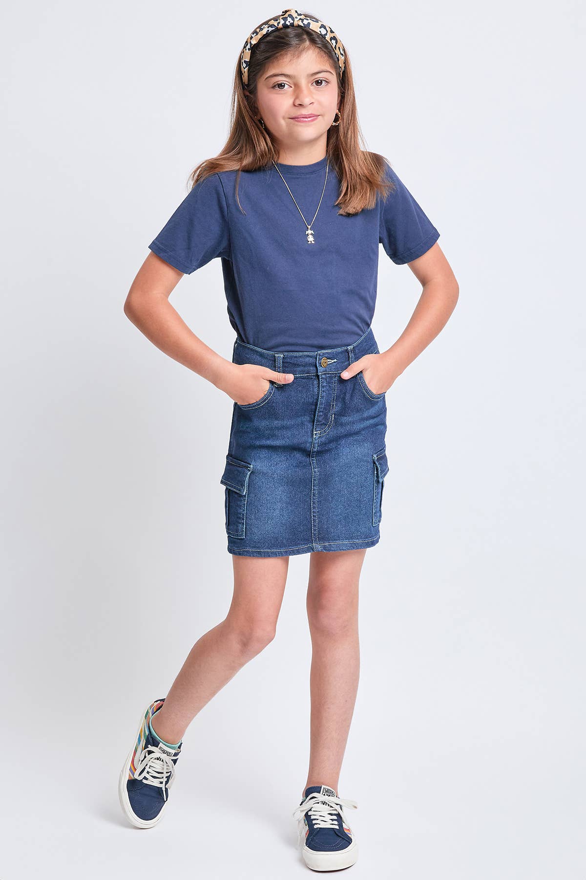 Girls Cargo Pocket Denim Skirt, Pack of 12: 10