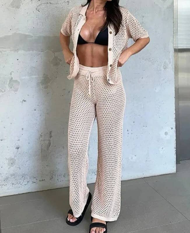 Sexy Knit Cover Up Beach Cover Up Set DP25B734
