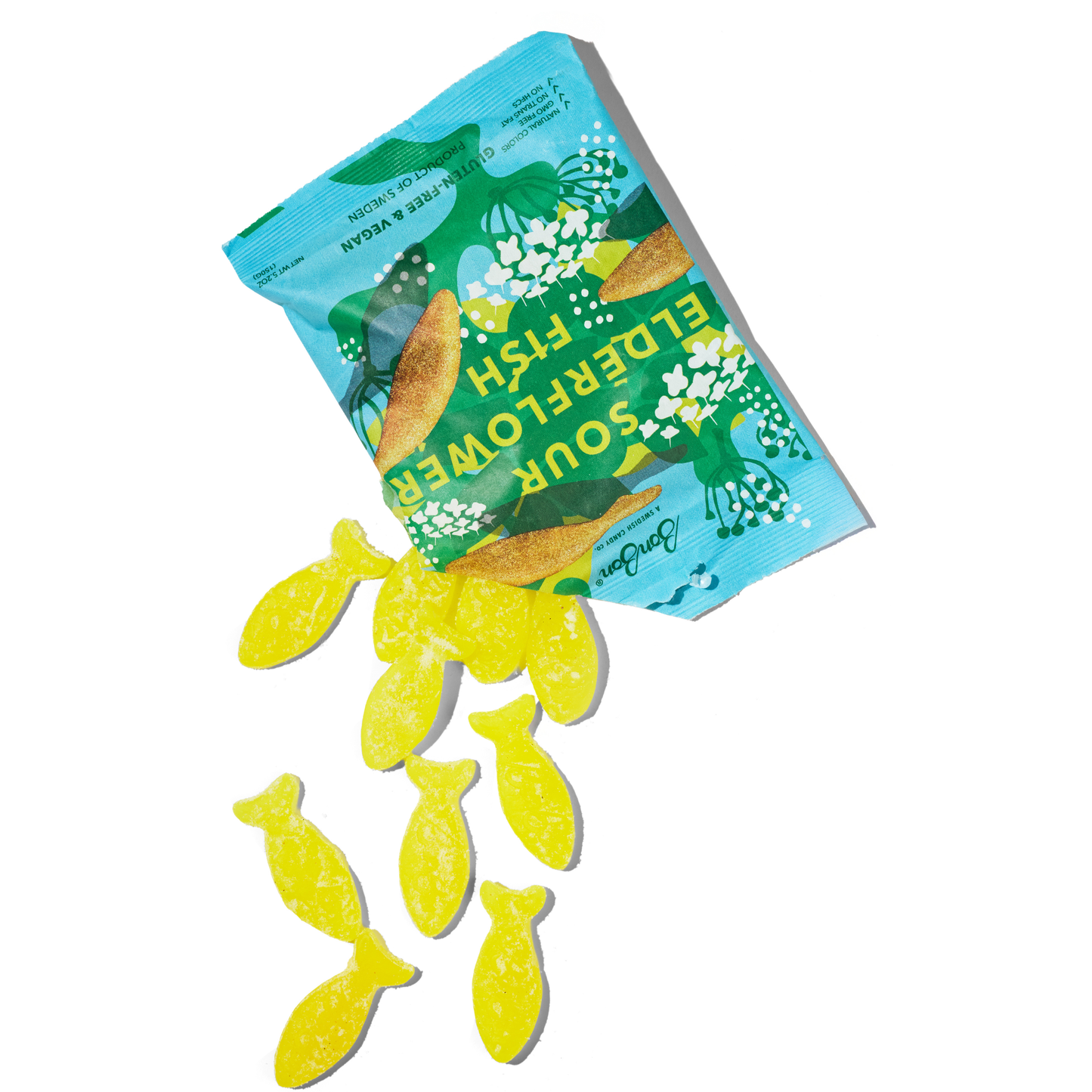 Sour Elderflower Fish - Swedish Candy 5.2oz (150g)