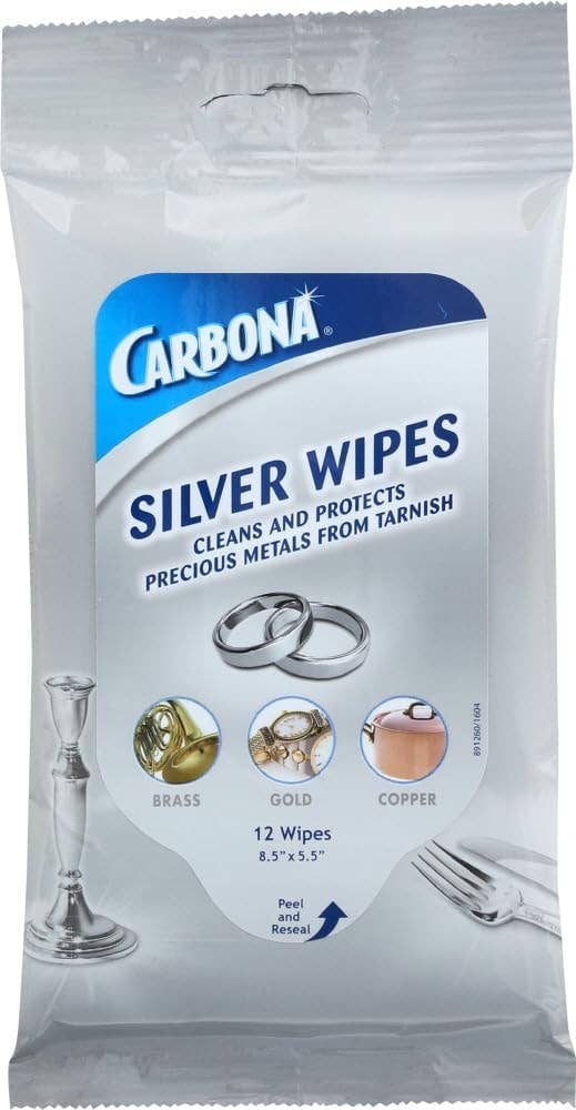 Silver Wipes - Metal Cleaner & Polish 12 Wipes