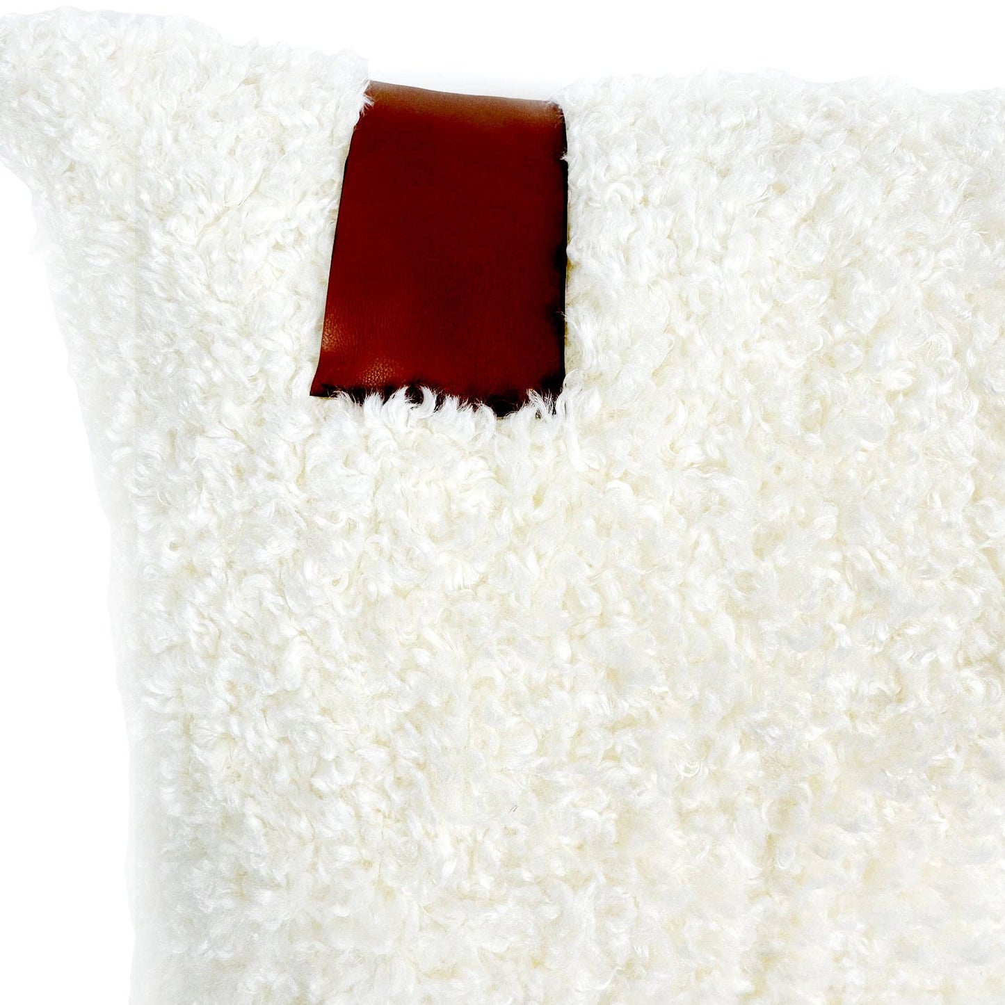 Cozy Teddy Throw Pillow, White (18" x 18" / 45 x 45 cm)