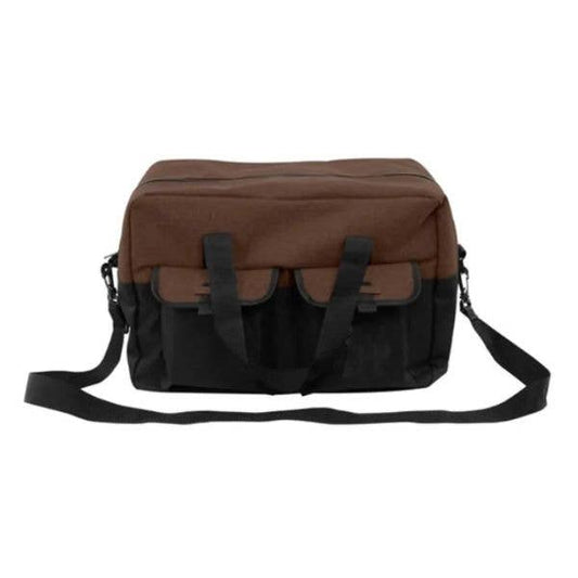 The Retreat Collection - Black/Brown Rugged Nylon Duffel Bag