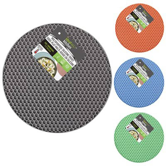 Ideal Kitchen Silicone Placemat & Holder Round 18.3cm