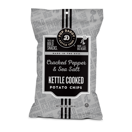 Cracked Pepper and Sea Salt Kettle Cooked Potato Chips 5oz