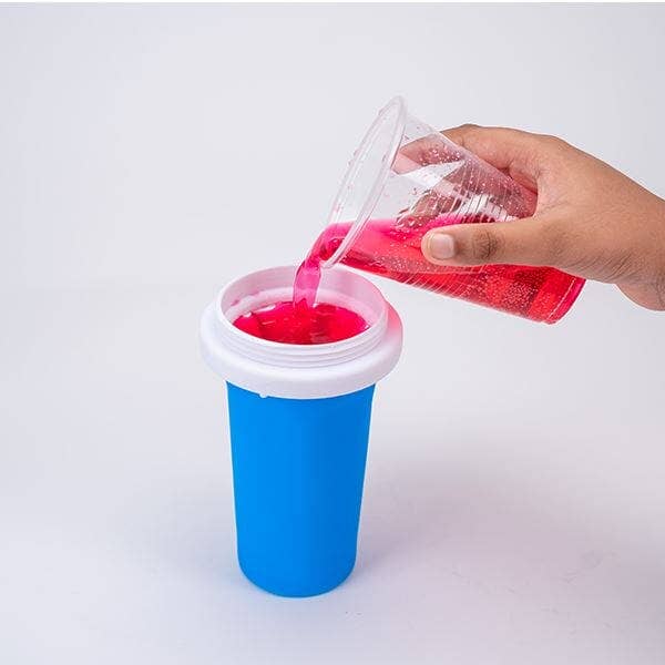 ProKitchen SQUEEZur Instant Slushie Maker Cup | Includes Straw/Spoon | NEW Colors!: Blue