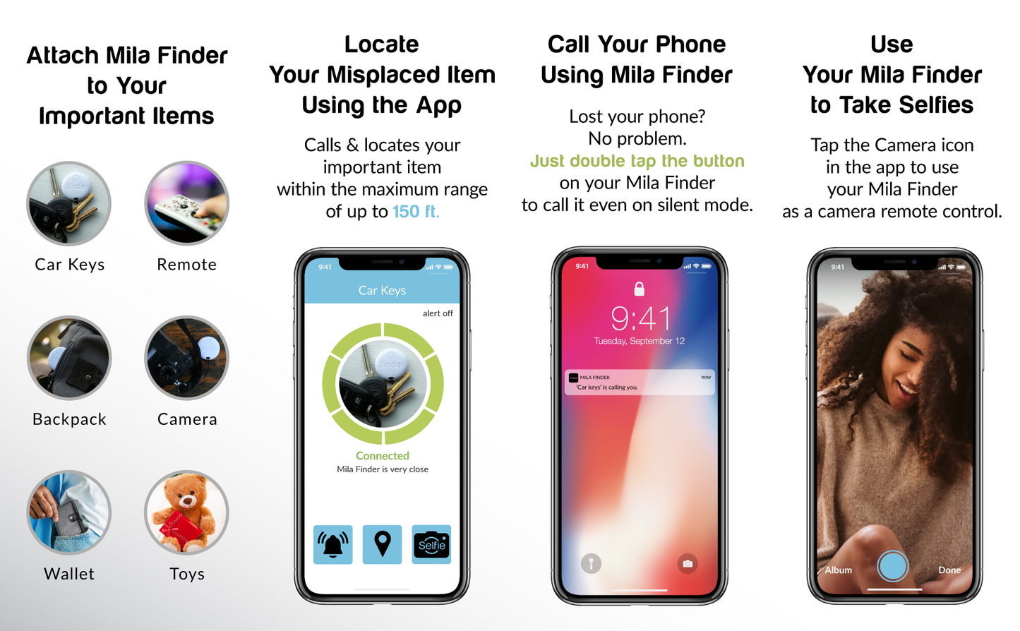 The Mila Finder® Bluetooth Key Tracker