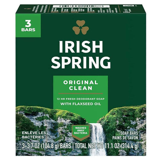 Irish Spring Bar Soap 3.75oz 3pk Original Clean