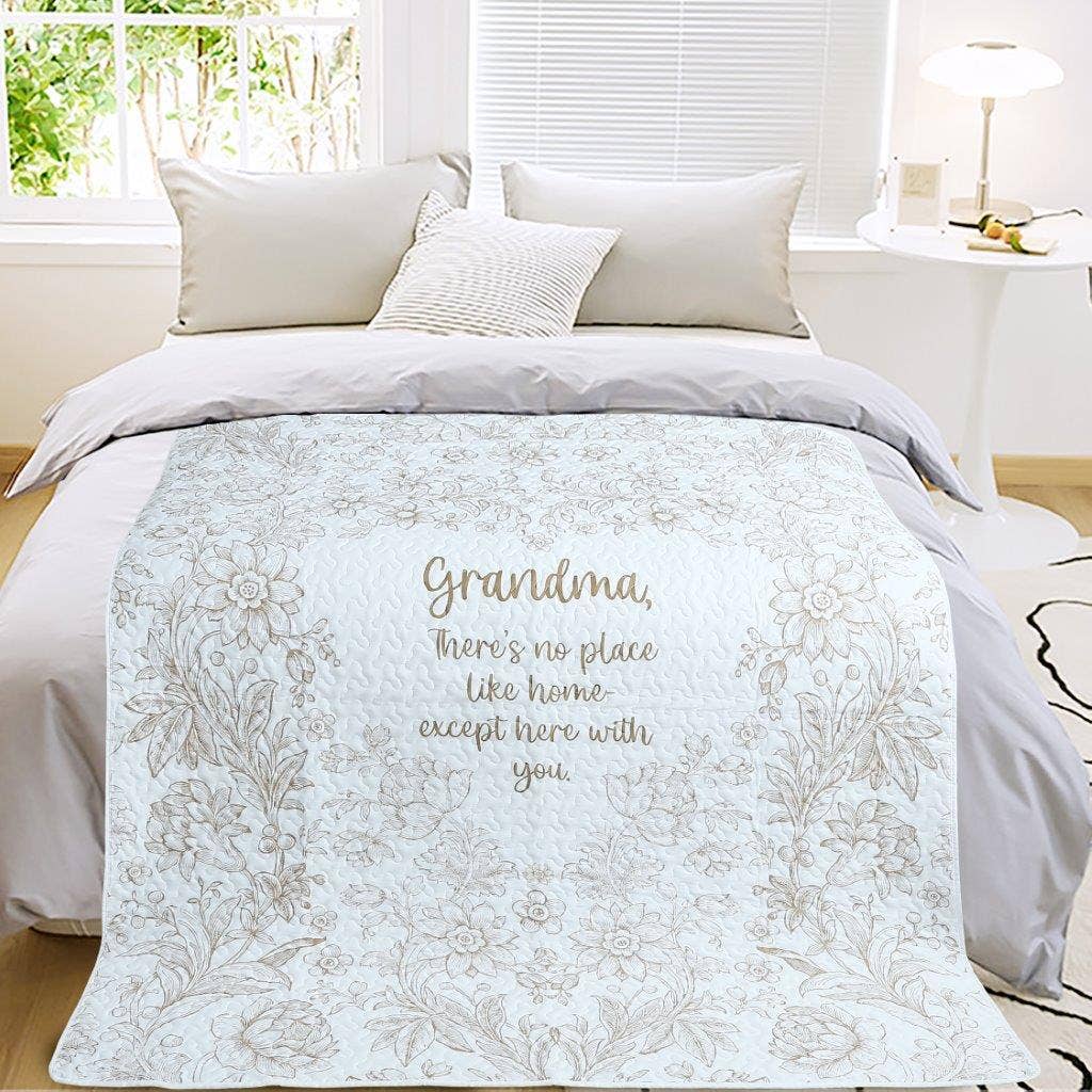 "Grandma - Like Home" Inspirational Quilted Throw 50"x60"