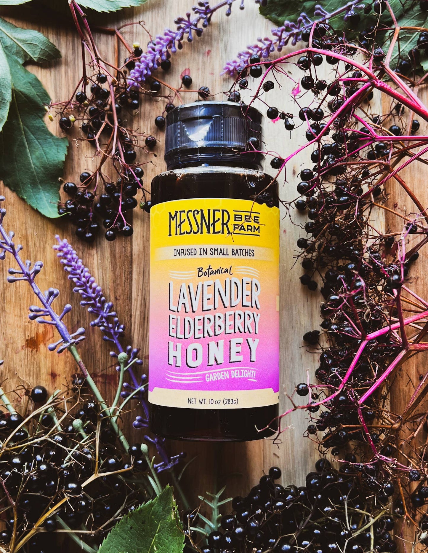 Lavender Elderberry Infused Honey / Fruity and Floral / 12oz