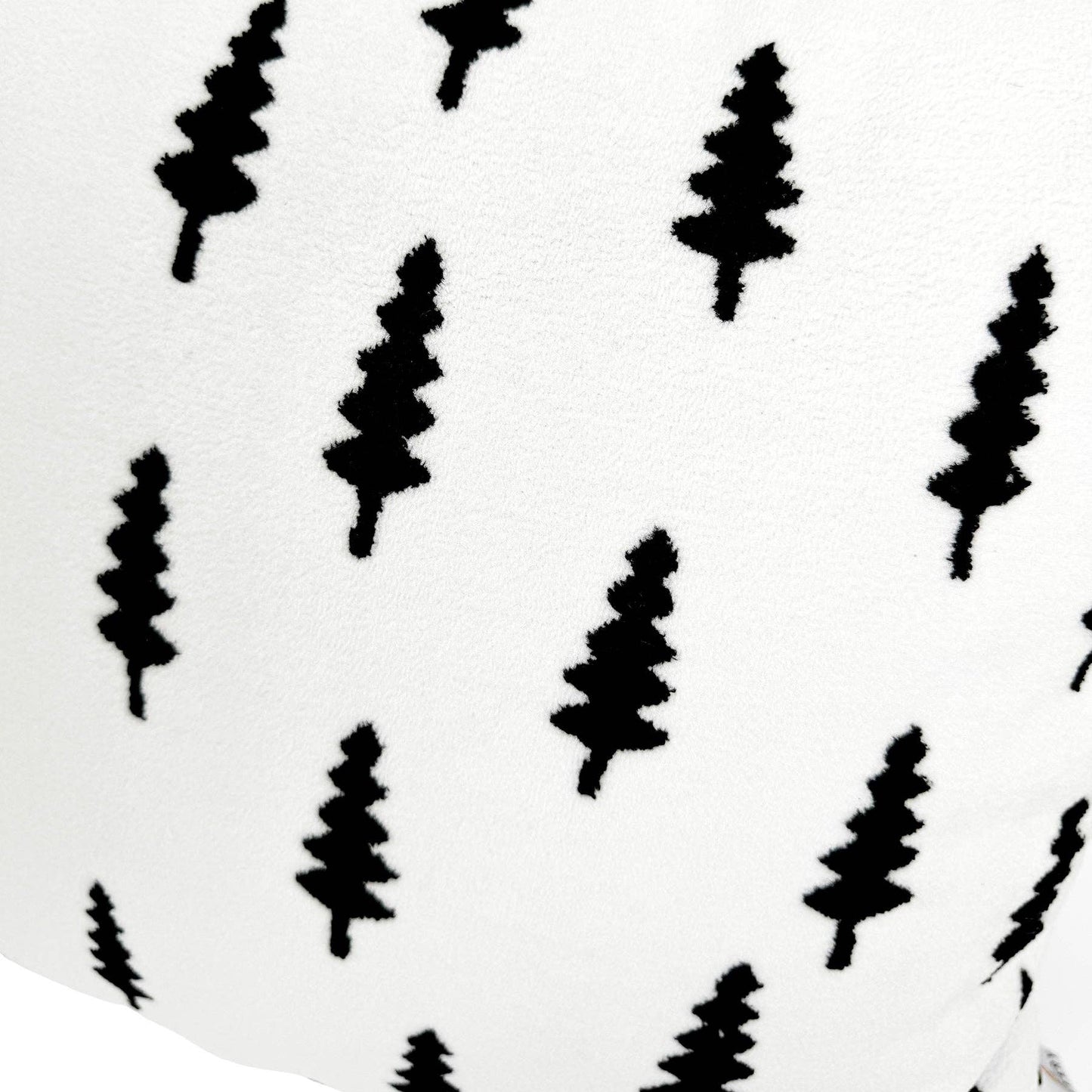 Cozy Pine Tree Throw Pillow, Black (18" x 18" / 45 x 45 cm)