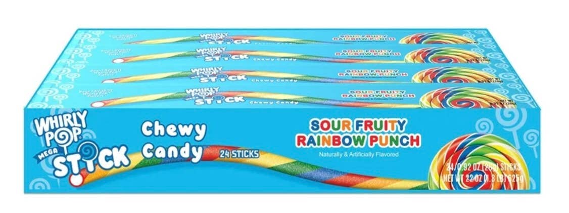 Whirly Pop NEW Nostalgic Rainbow Swirly STICKS  🌈 🍭 24 CT 