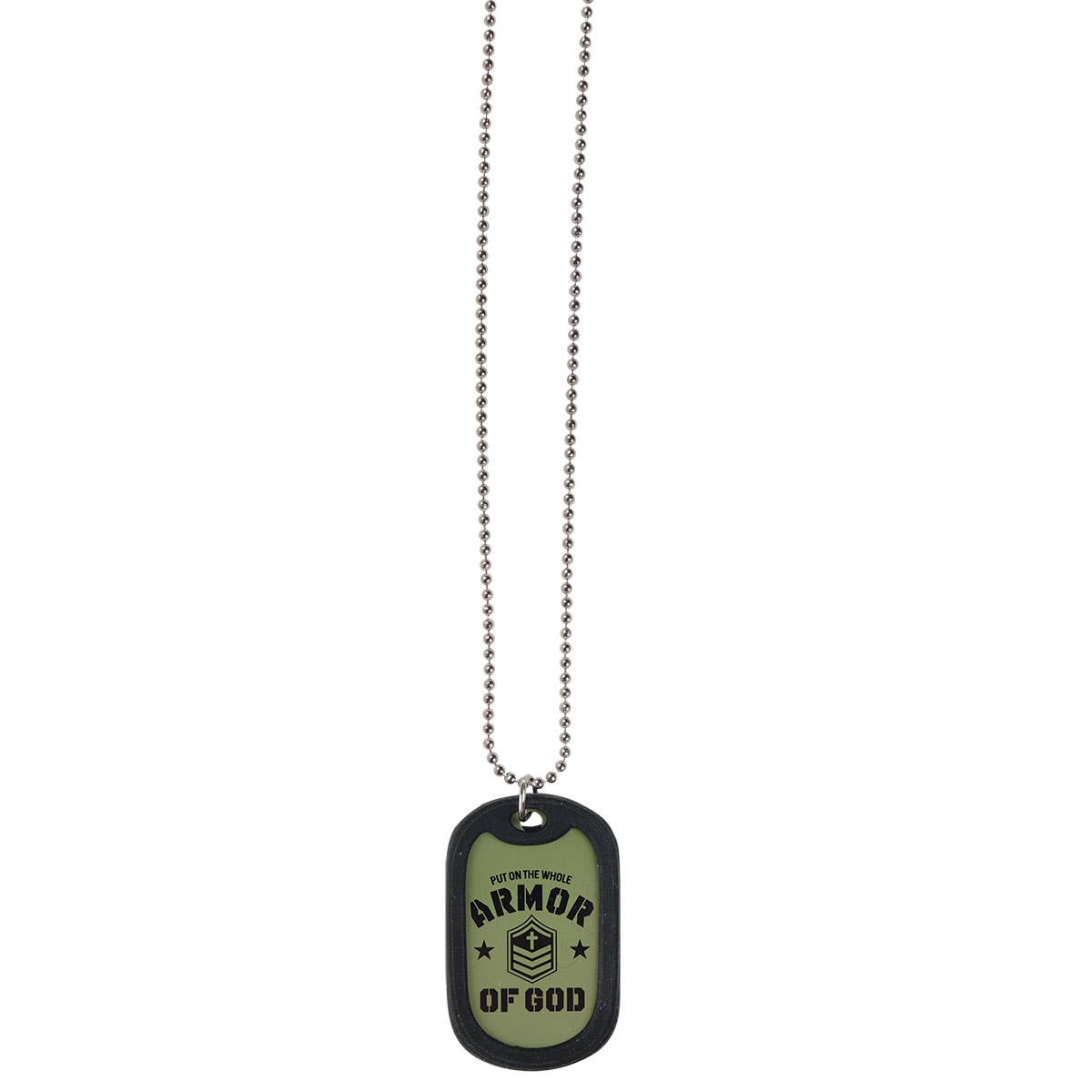 Faith Gear Dogtag Necklace Armor Of God: Green