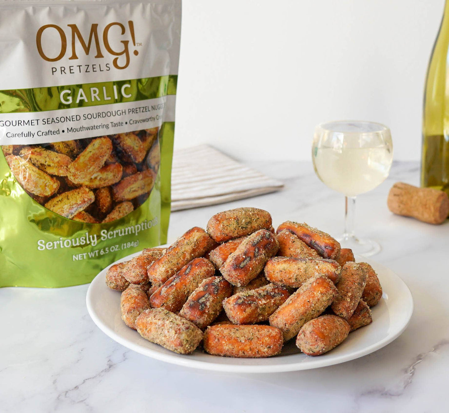 Garlic Seasoned Sourdough Pretzel Nuggets