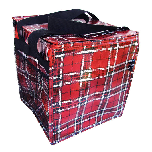 Red Plaid Trunkey Tote