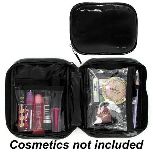 Cosmetic Bag With 4 Clear Pockets 5"x7"