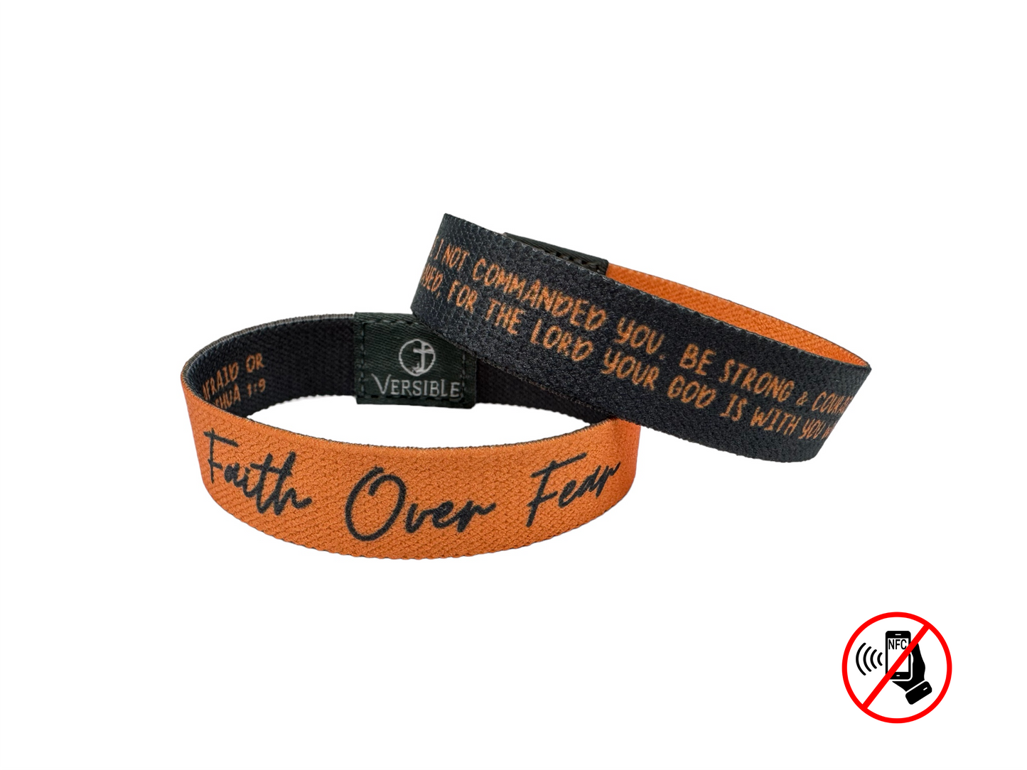 Versible® Wristbands - Solid Truths Collection: Small / Peach - Faith Over Fear