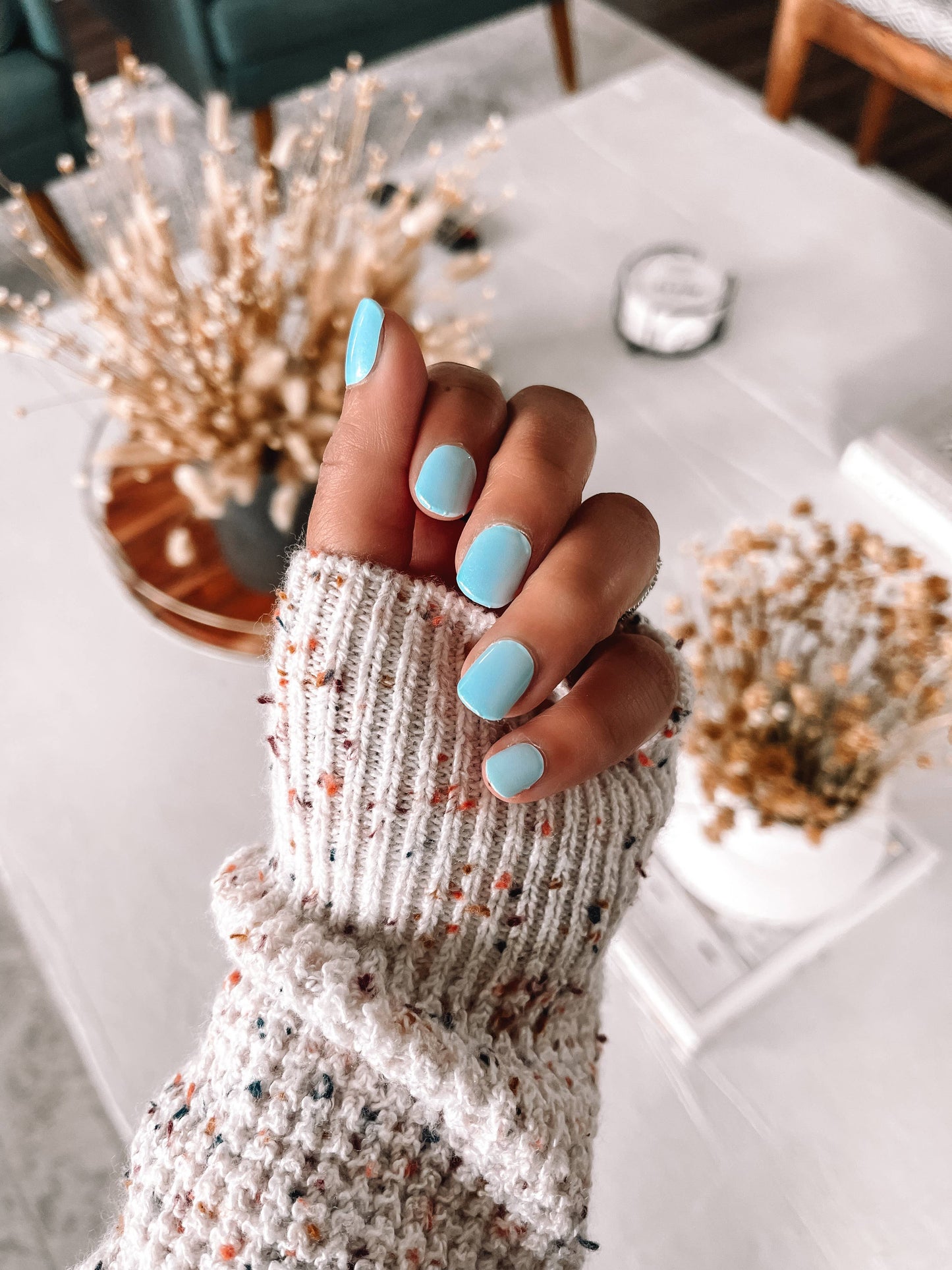 Blue Ice | Light Blue Pearl Finish Nail Polish Strips