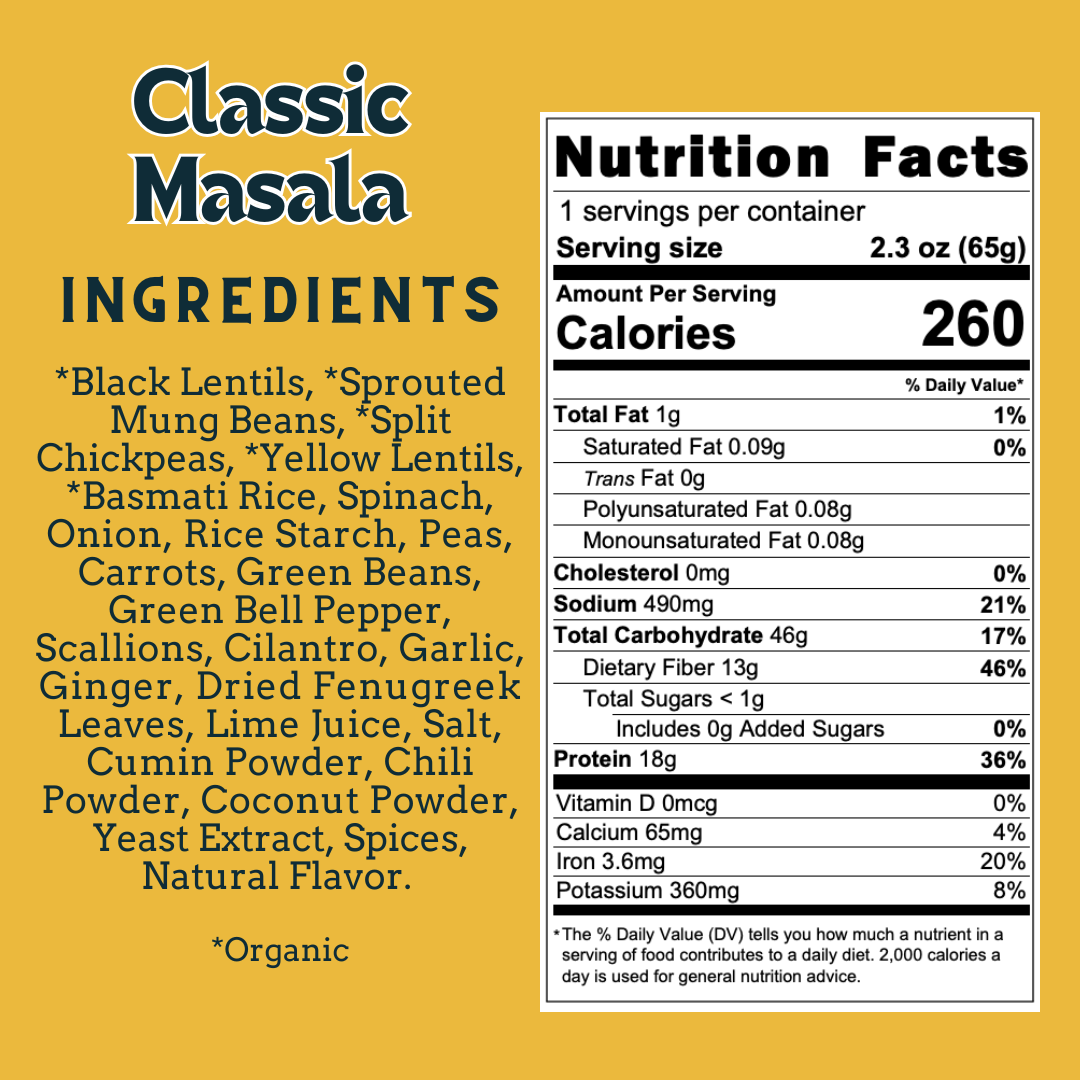 Classic Masala– 18g Plant-Protein, Gluten-Free Ready Meals