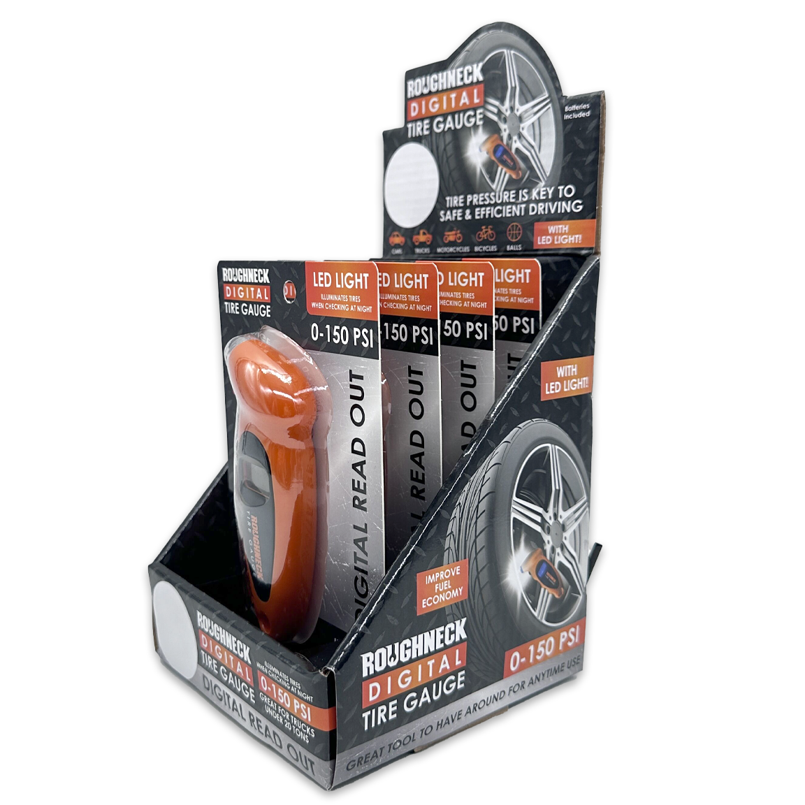 Roughneck Digital Tire Gauge & LED Light -