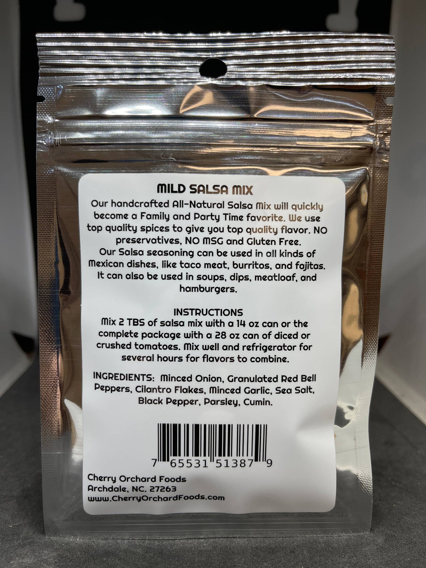 Cherry Orchard Foods Premium Packaging Salsa Mixes