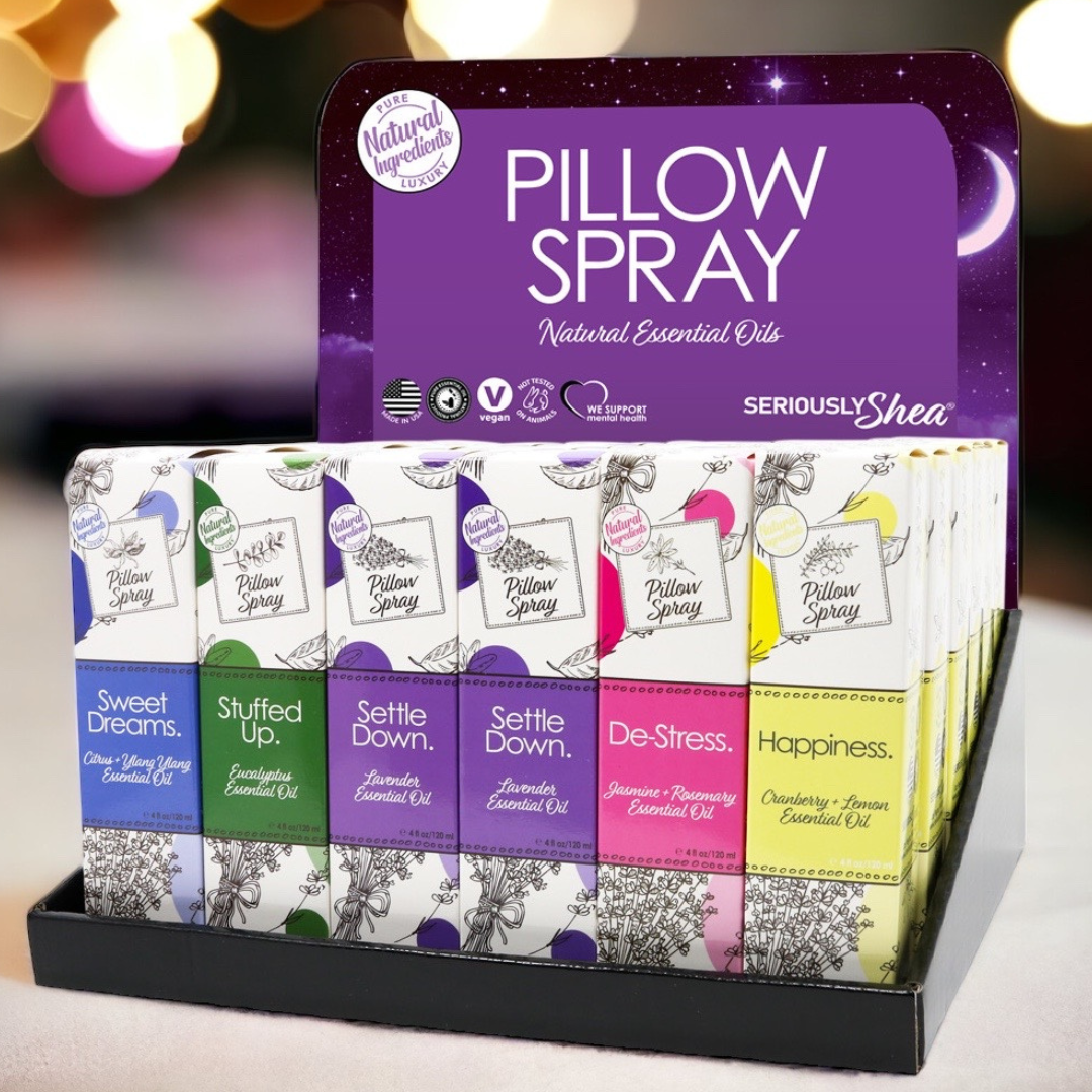 BEST SELLER! Essential Oil Pillow Spray Display FREE testers