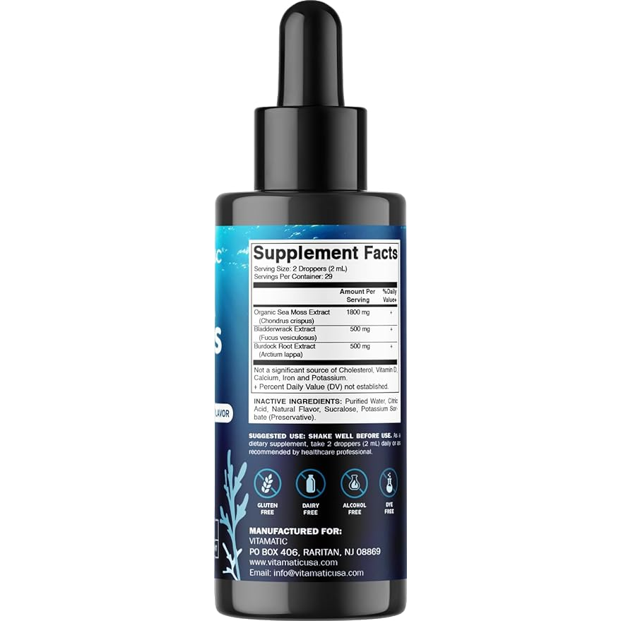 Vitamatic  Liquid Organic Irish Sea Moss 2oz