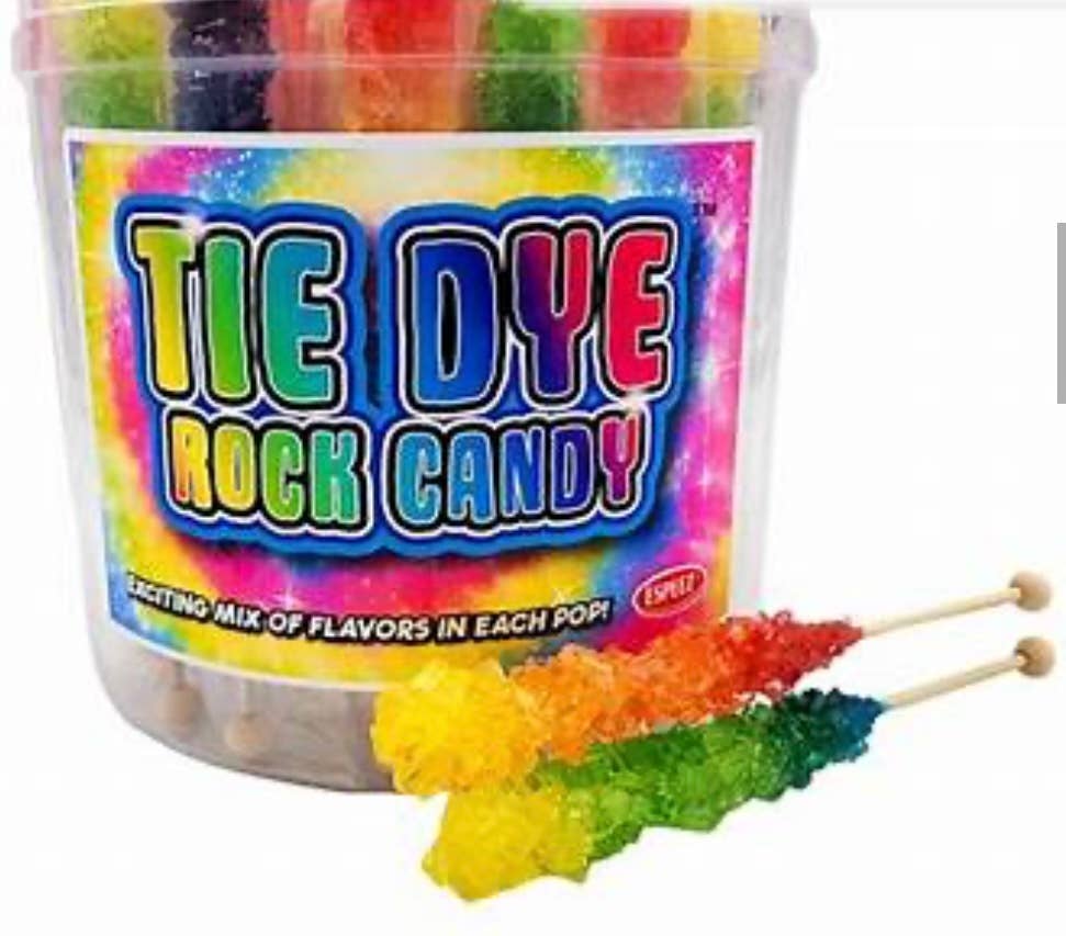 Nostalgic Old-Fashioned Rock Candy 🍭 “TYE DYE” 36 CT Tub