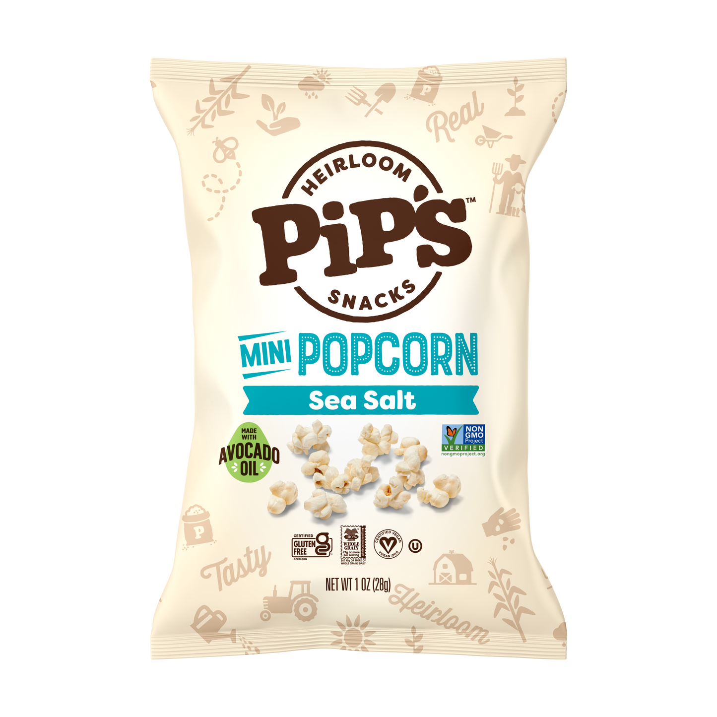 Sea Salt Mini Popcorn 1oz Single-Serve (24 Bags in 1 Case)
