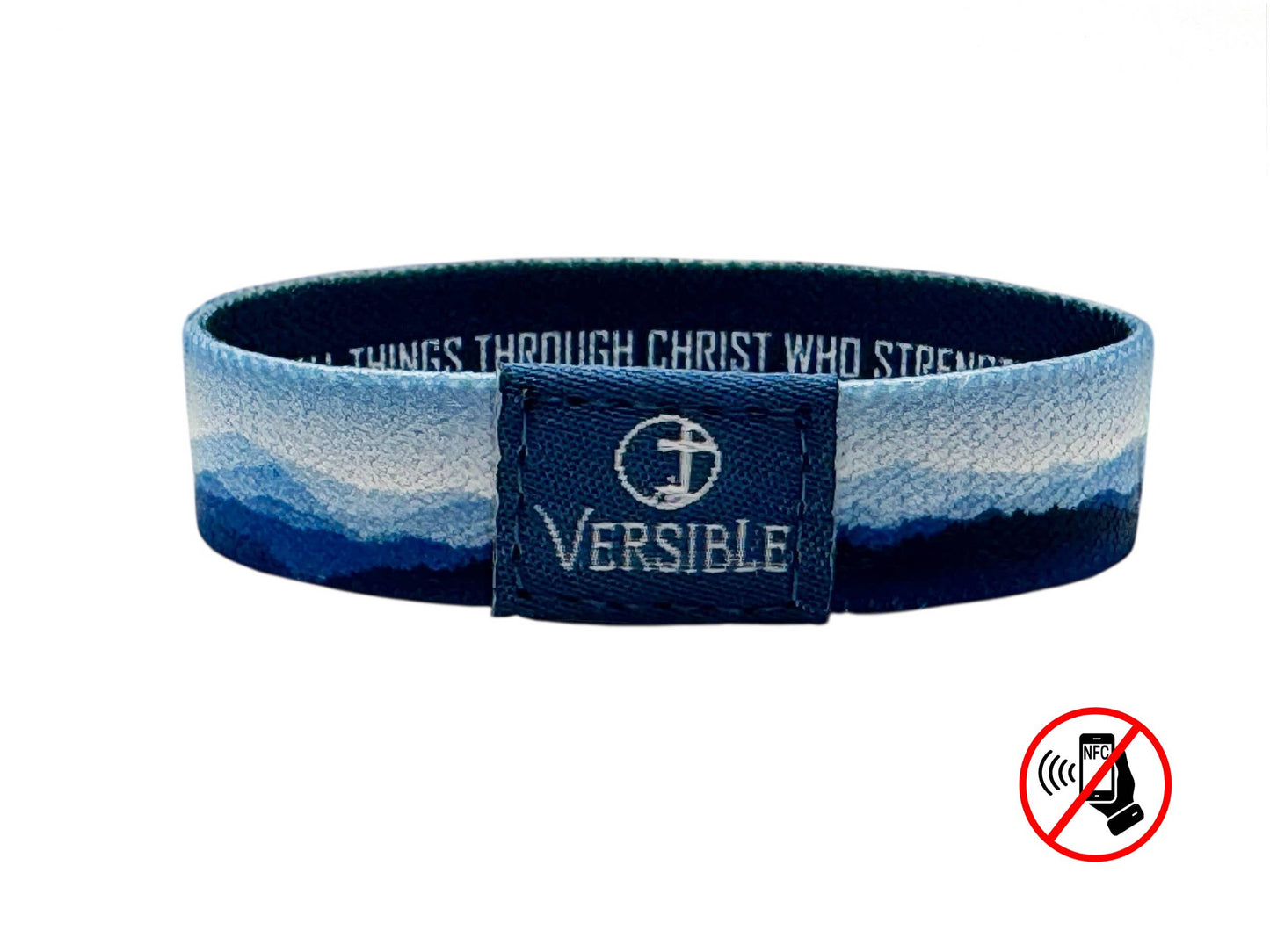 Versible® Wristbands - Mountain Horizon / Philippians 4:13 Medium