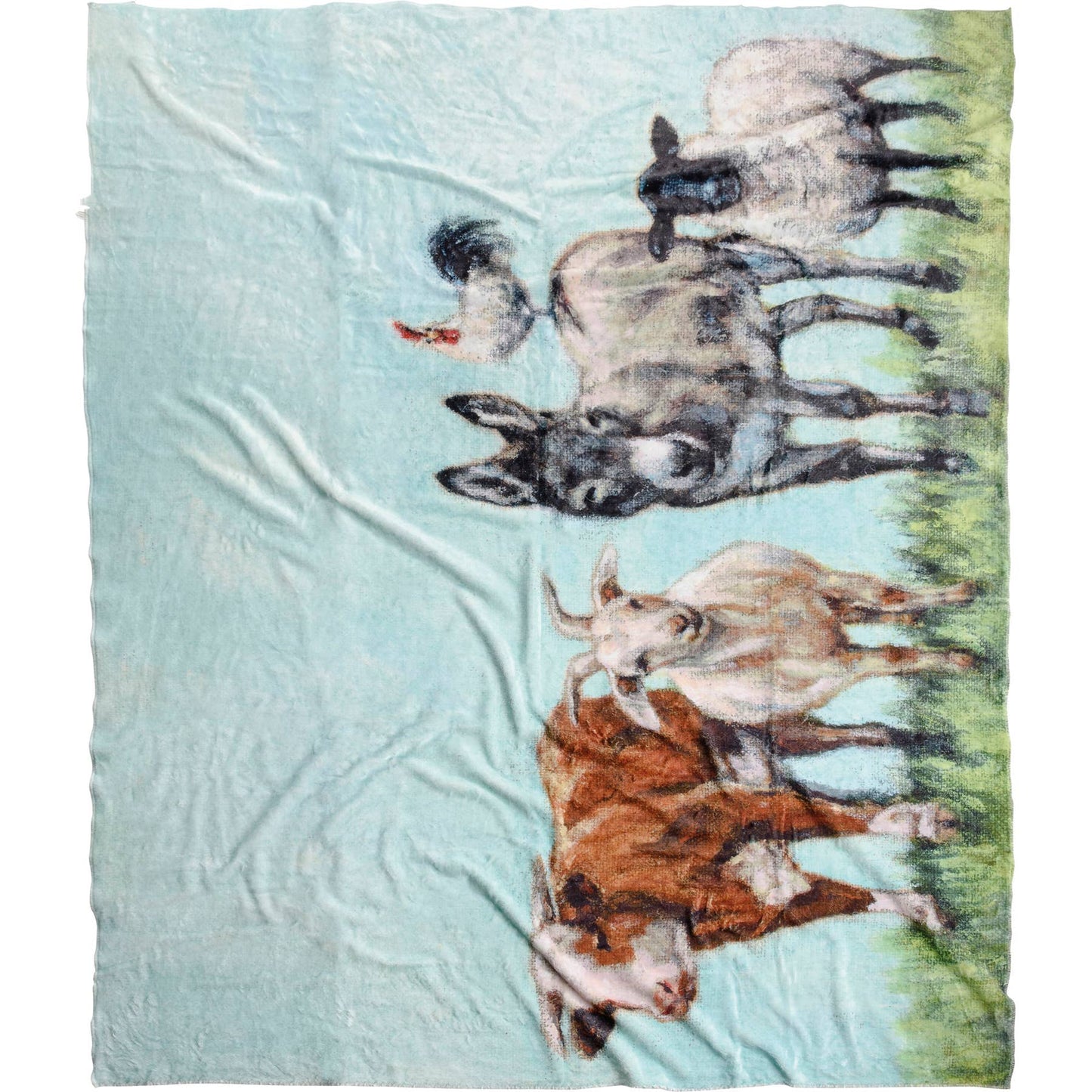 Farm Family Throw Blanket