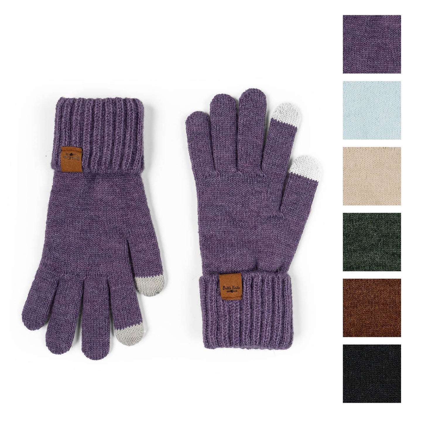 Britt's Knits Mainstay Gloves Open Stock: Purple