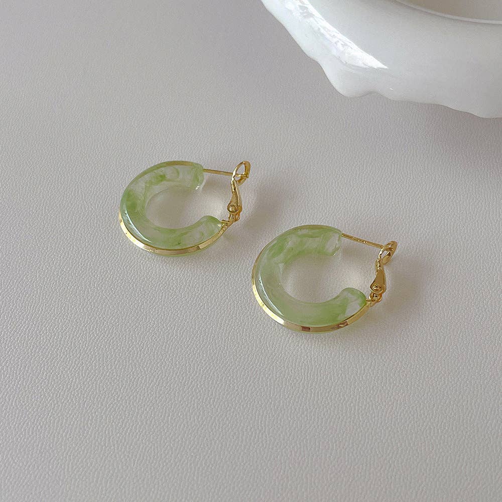 Candy Color Metal Hoop Earrings DPJE1822