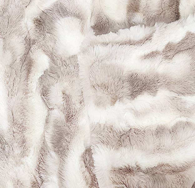 Marble/Tan/Cream 40 X 40 Minky Faux Fur Blanket