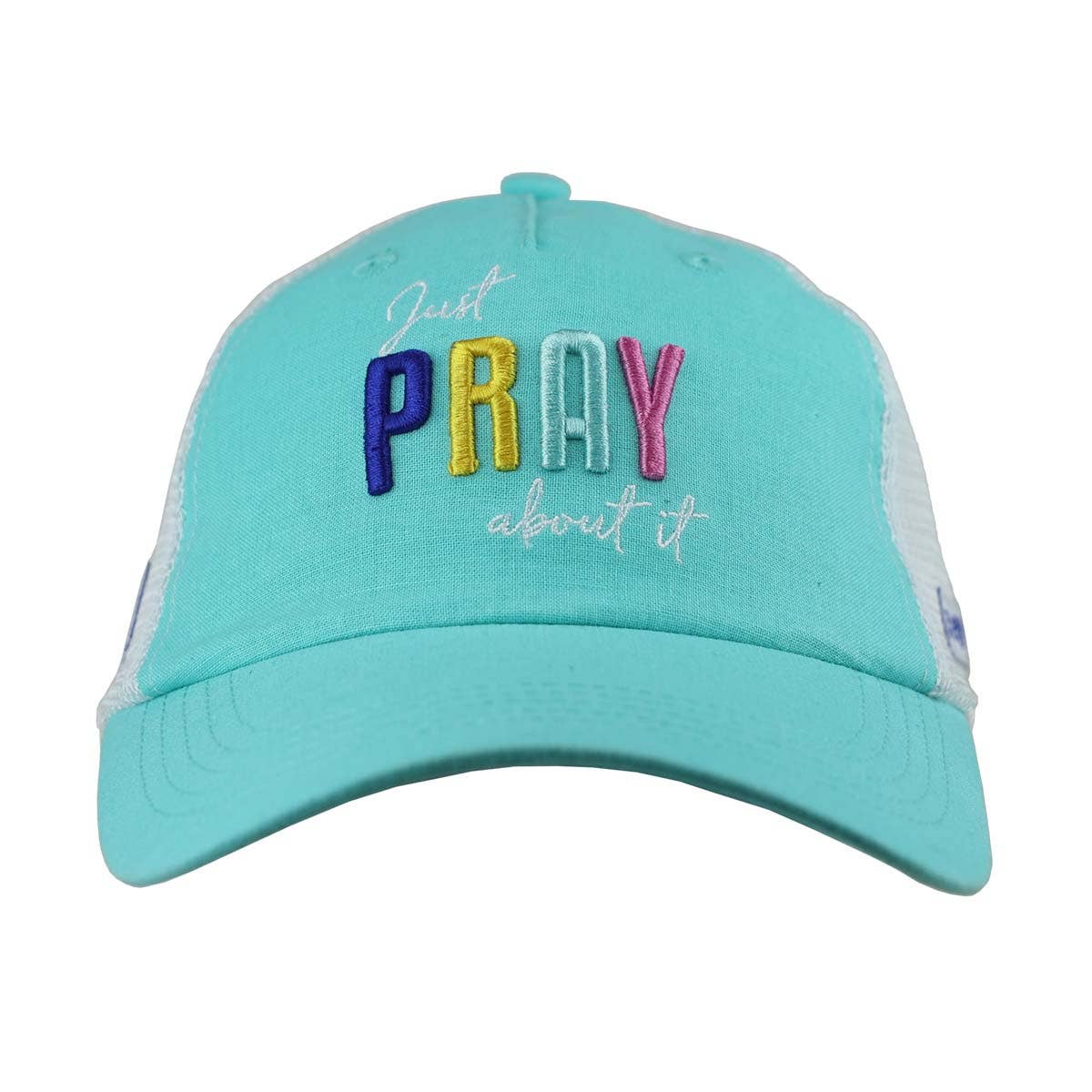 Grace & truth Womens Cap Just Pray About It: One Size Fits Most / Blue