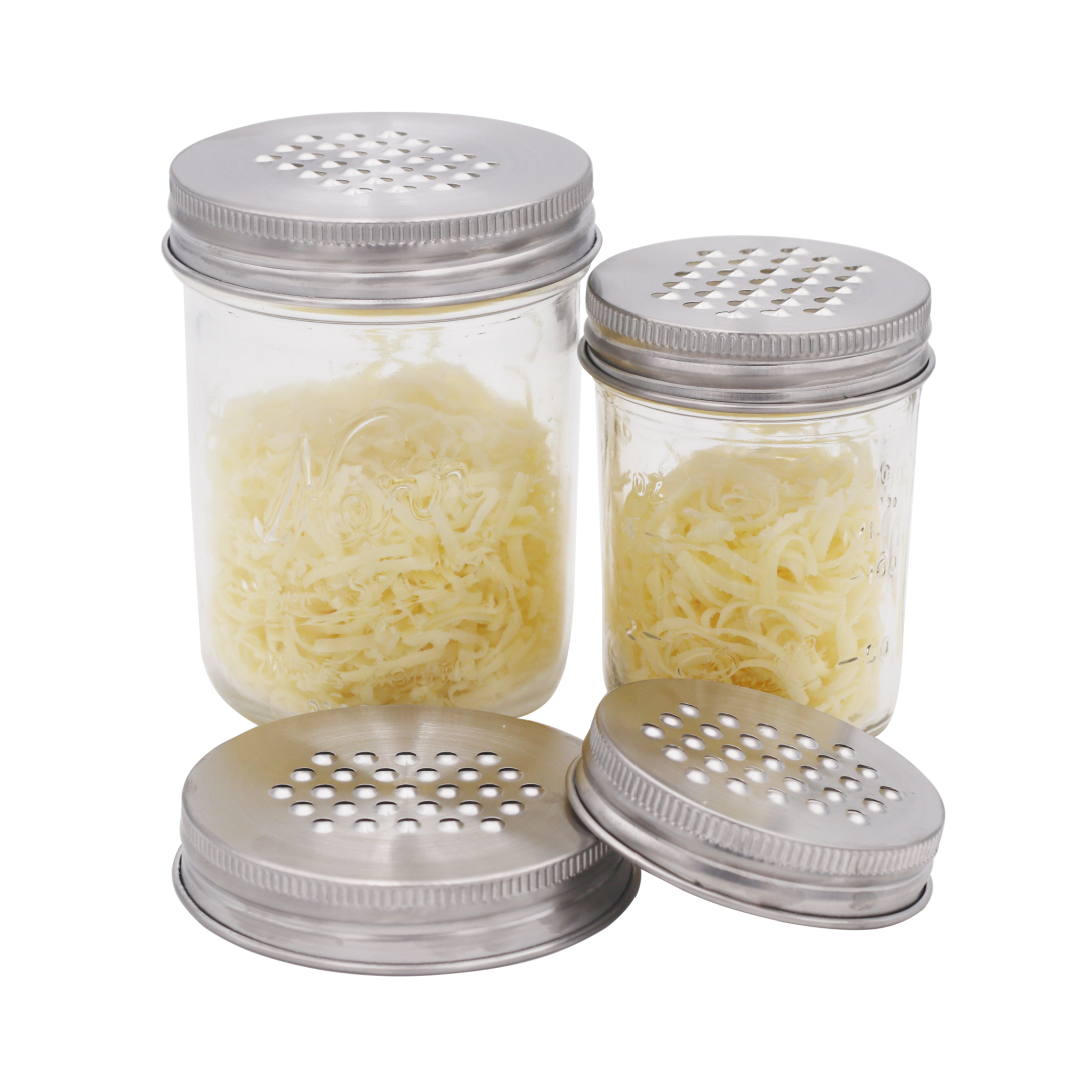 Grater / Shredder Lid for Mason Jars BIG AND SMALL