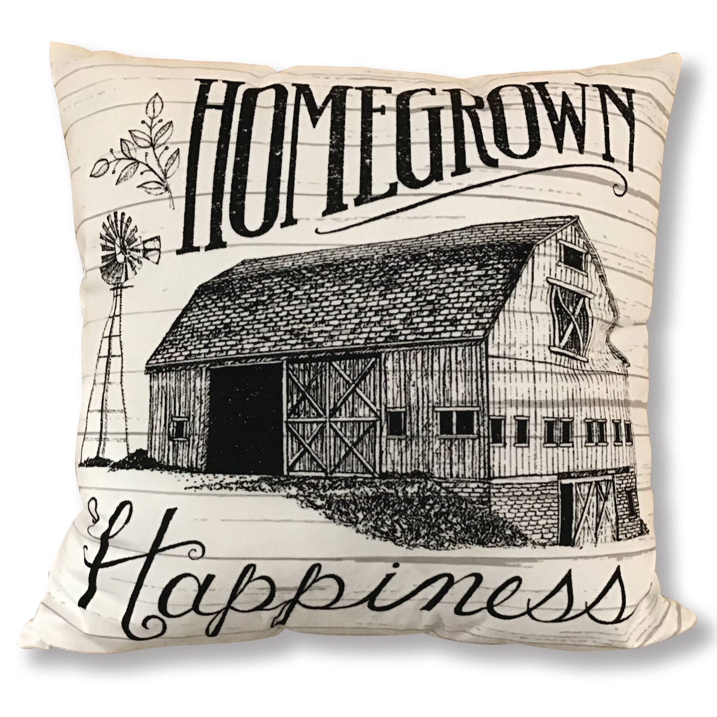 "Homegrown Happiness Barn" Accent Pillow