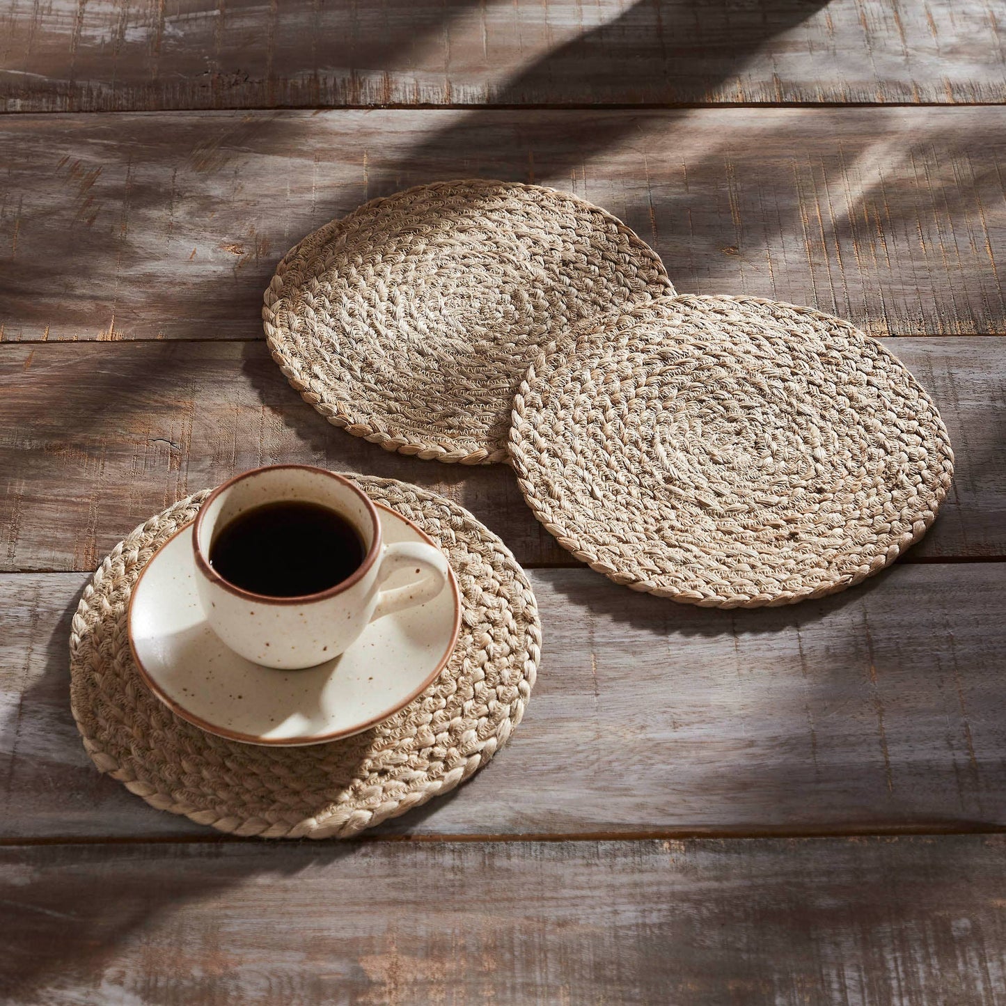 Natural Jute Trivet 8 inch Diameter Set of 3