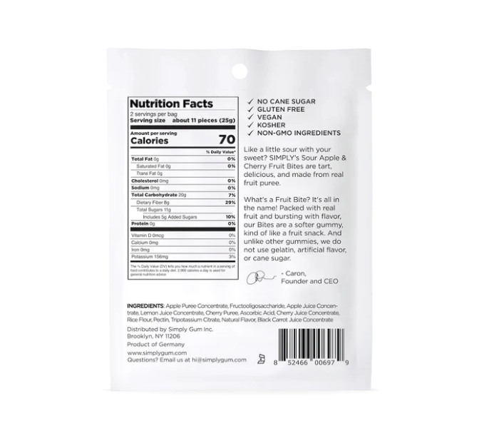 Really Real Gummies - Sour Apple & Cherry (1.8 oz Bags)