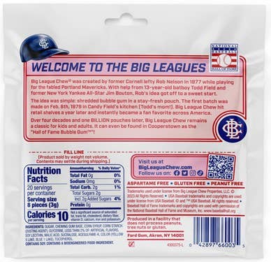 Nostalgic “WildPitch Watermelon 🍉” Big League Chew Est 1980