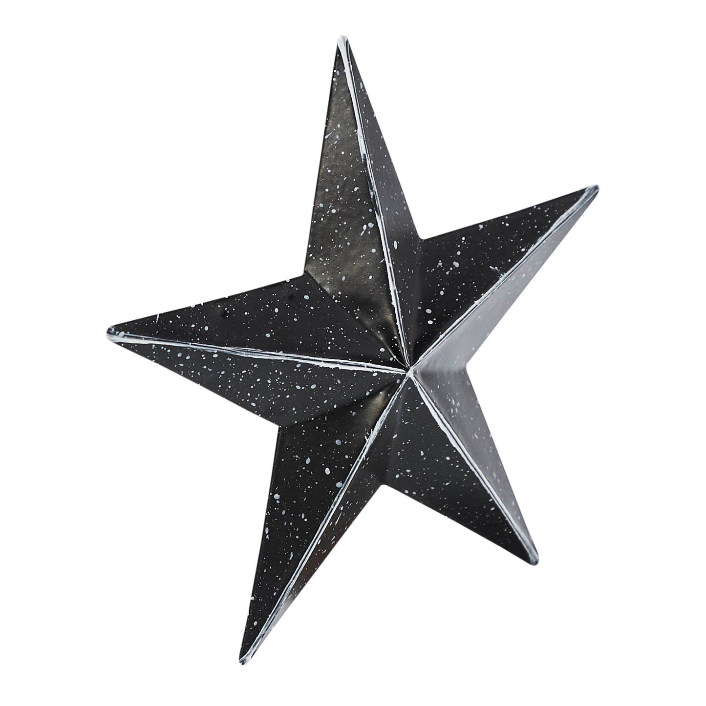 Metal Star Speckled Distressed Black 4x4