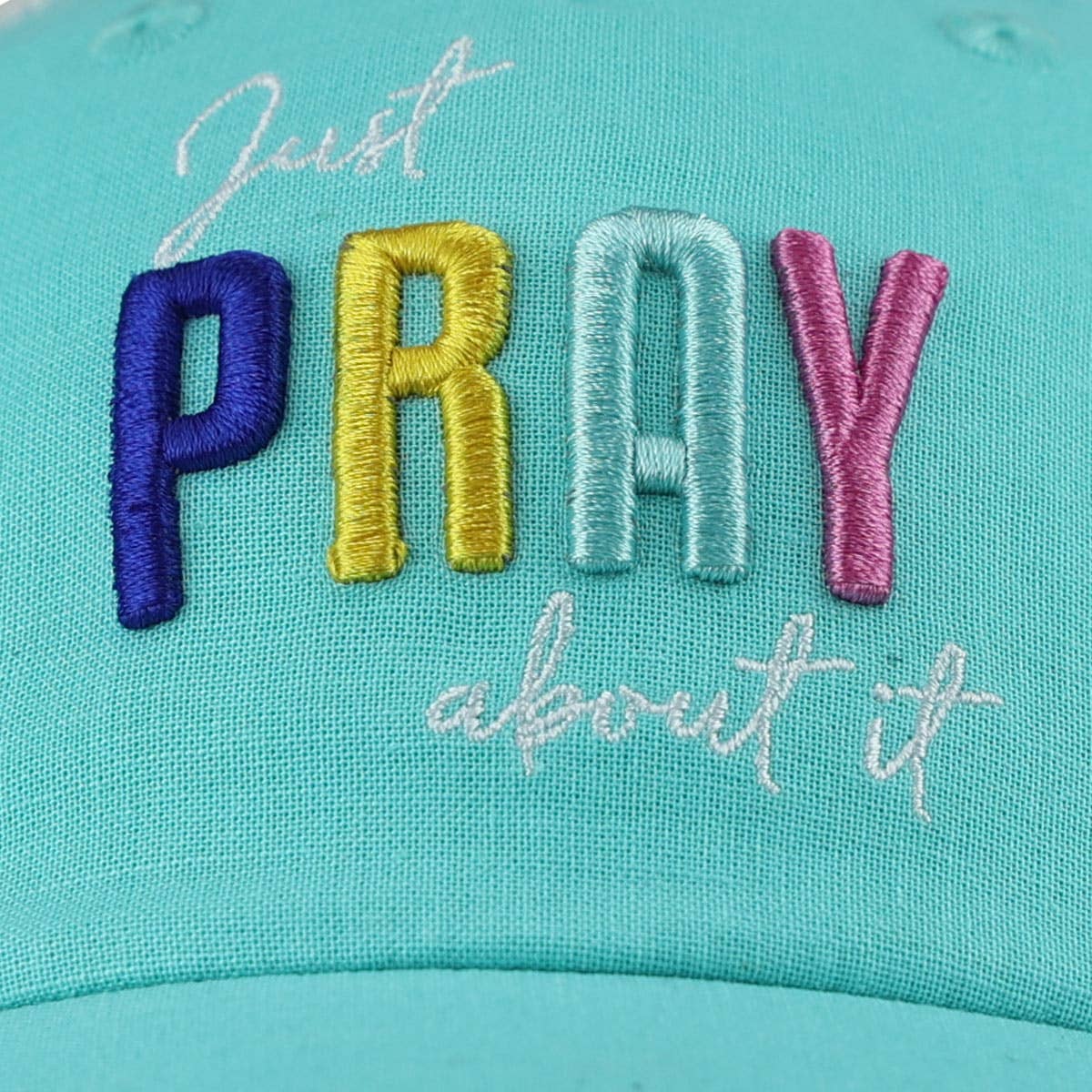 Grace & truth Womens Cap Just Pray About It: One Size Fits Most / Blue