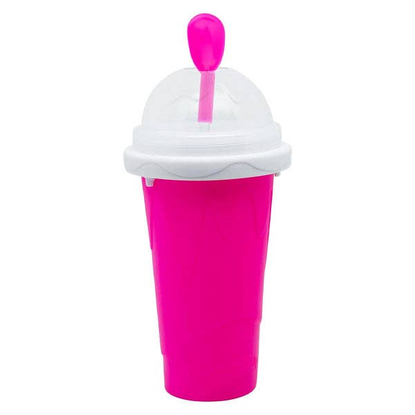 ProKitchen SQUEEZur Instant Slushie Maker Cup | Includes Straw/Spoon | NEW Colors!: Pink