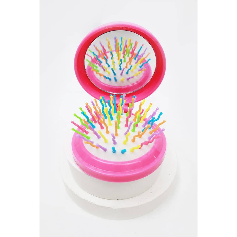 Colorful Mix Stone Mirror with Pop Up Brush
