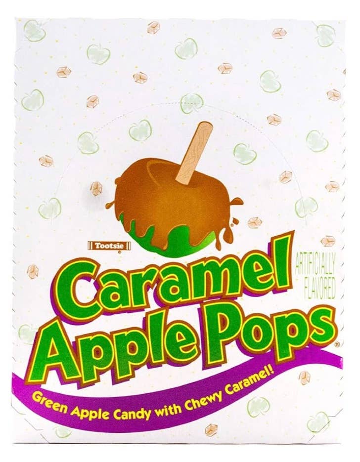 Lollipop Tootsie Roll Caramel Apple 🍏 🍏  Display Box 48CT